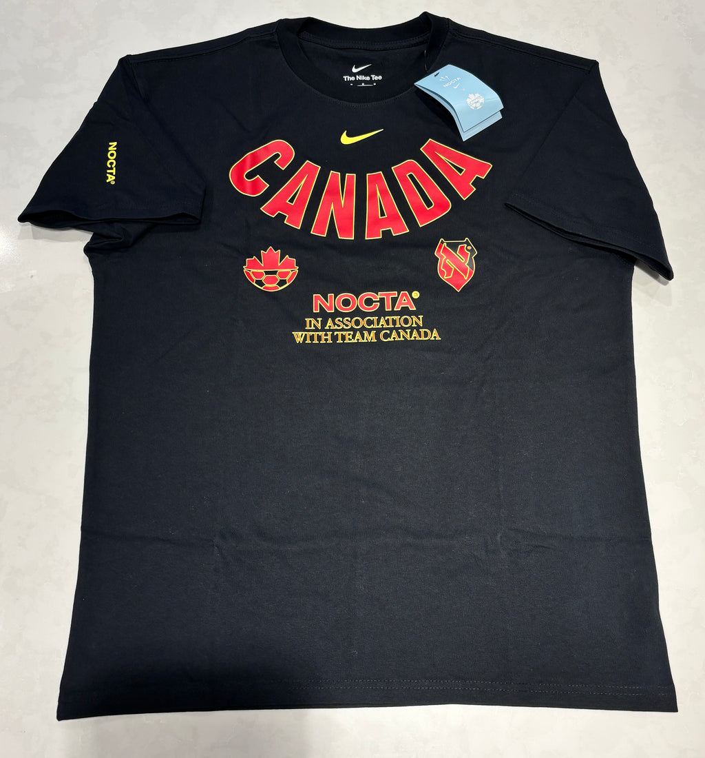 Drake Nike x NOCTA Canada X2 World Cup 2026 Soccer O-Canada Cardinal Stock CS Tee - Black