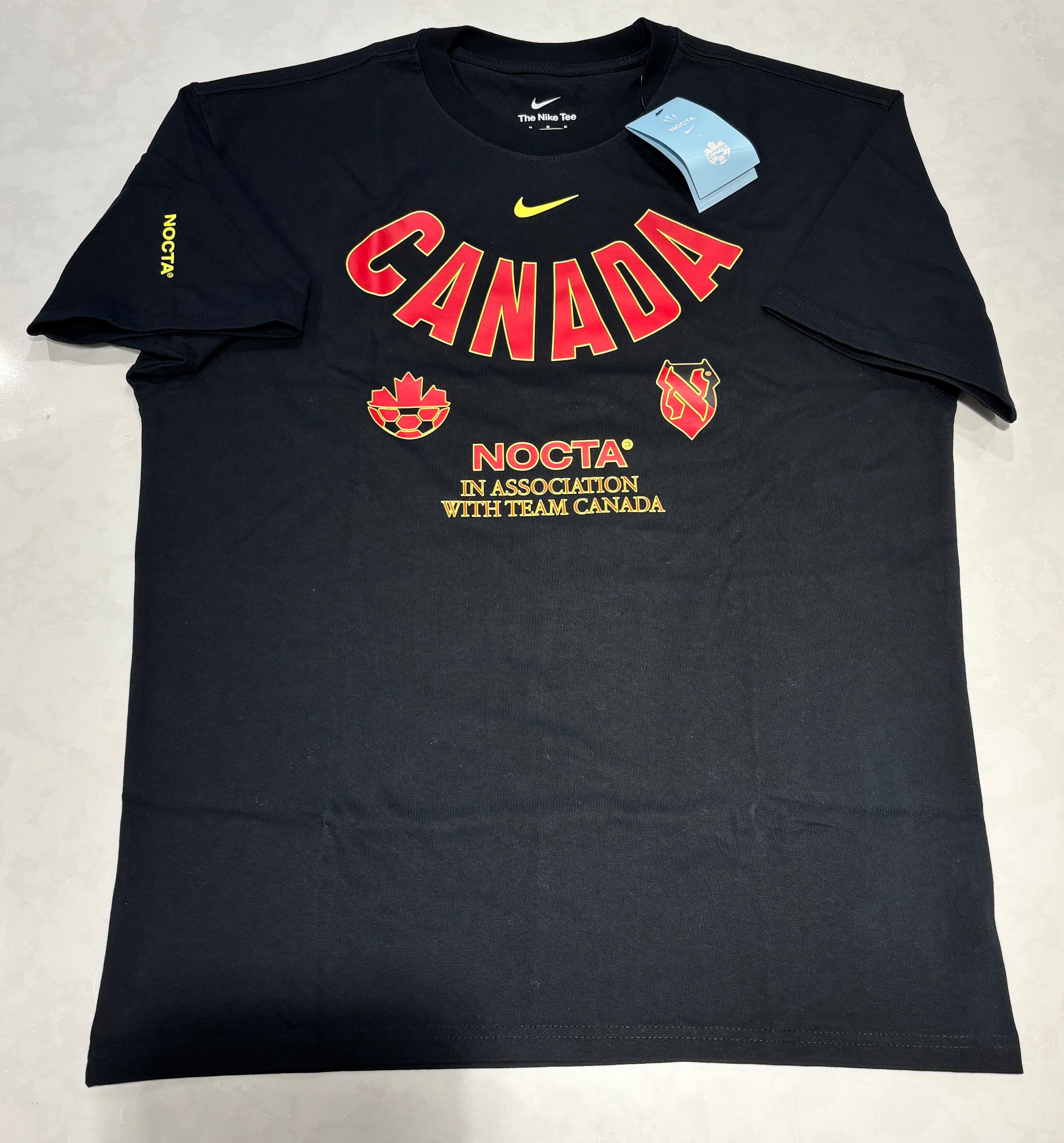 Drake Nike x NOCTA Canada X2 World Cup 2026 Soccer O-Canada Cardinal Stock CS Tee - Black