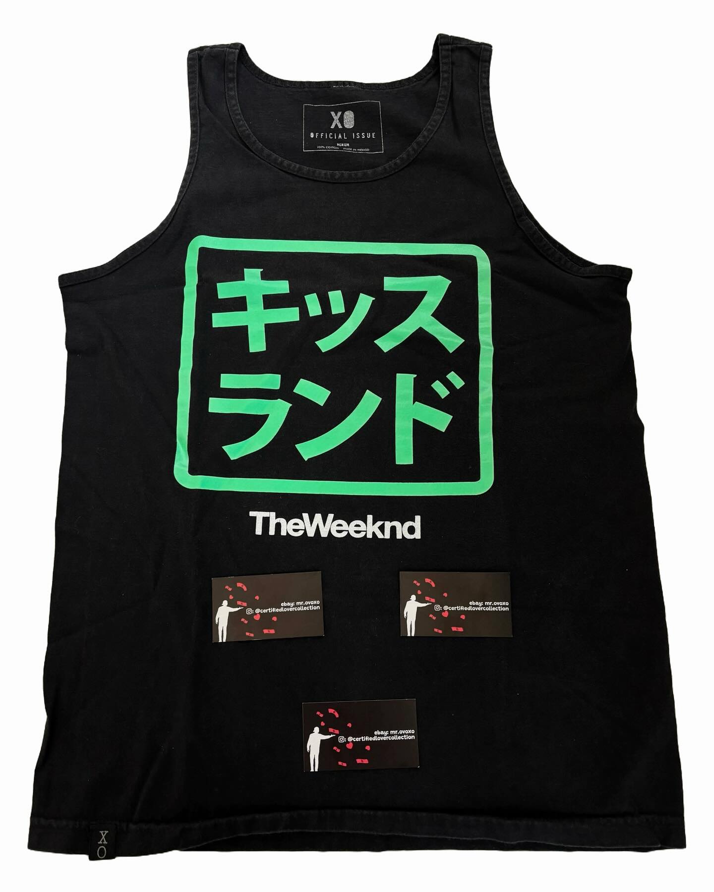 The Weeknd Official Issue XO Kiss Land Glow in Dark Tank Top
