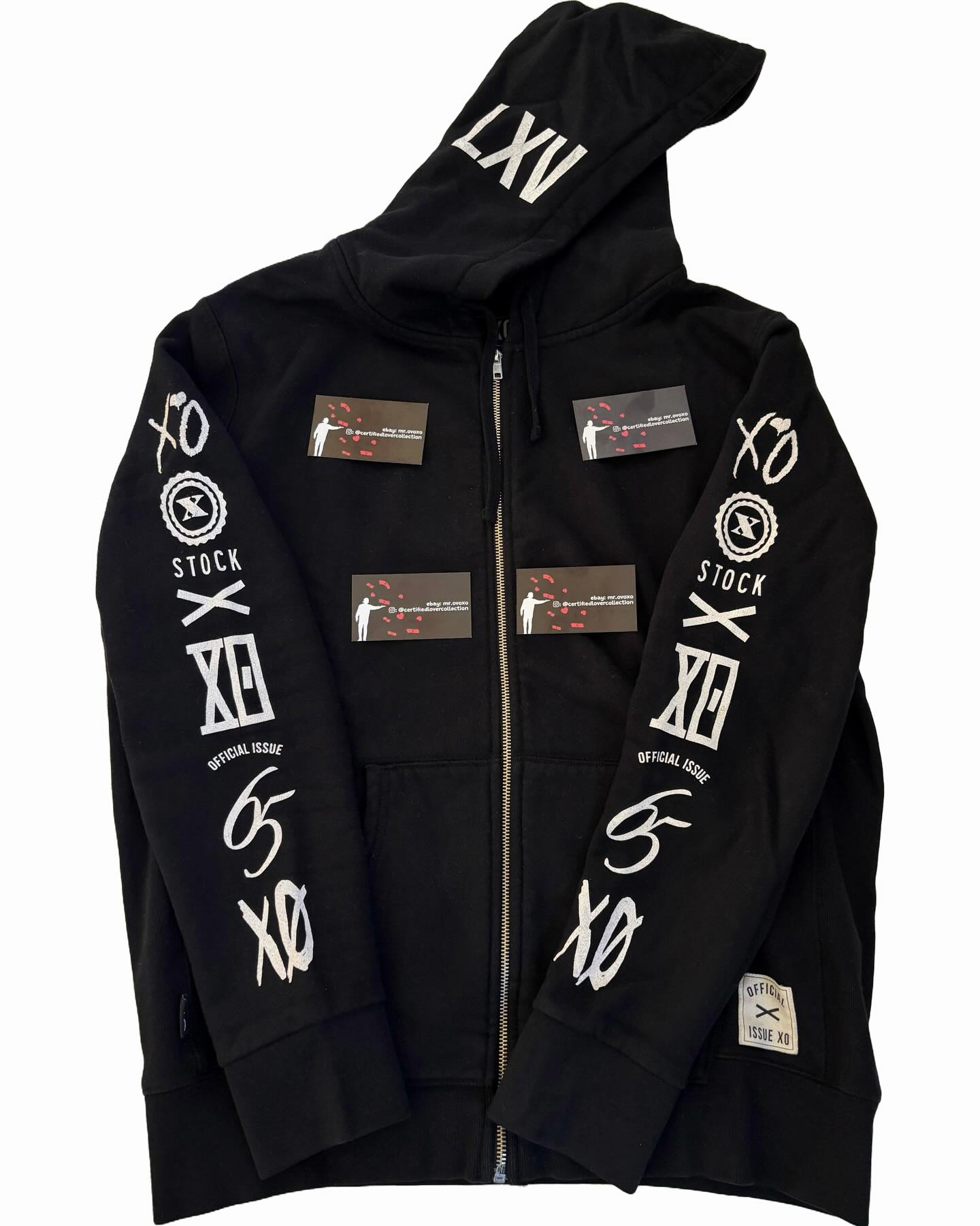 The Weeknd Official Issue XO Cut & Sewn Zip Up Hoodie