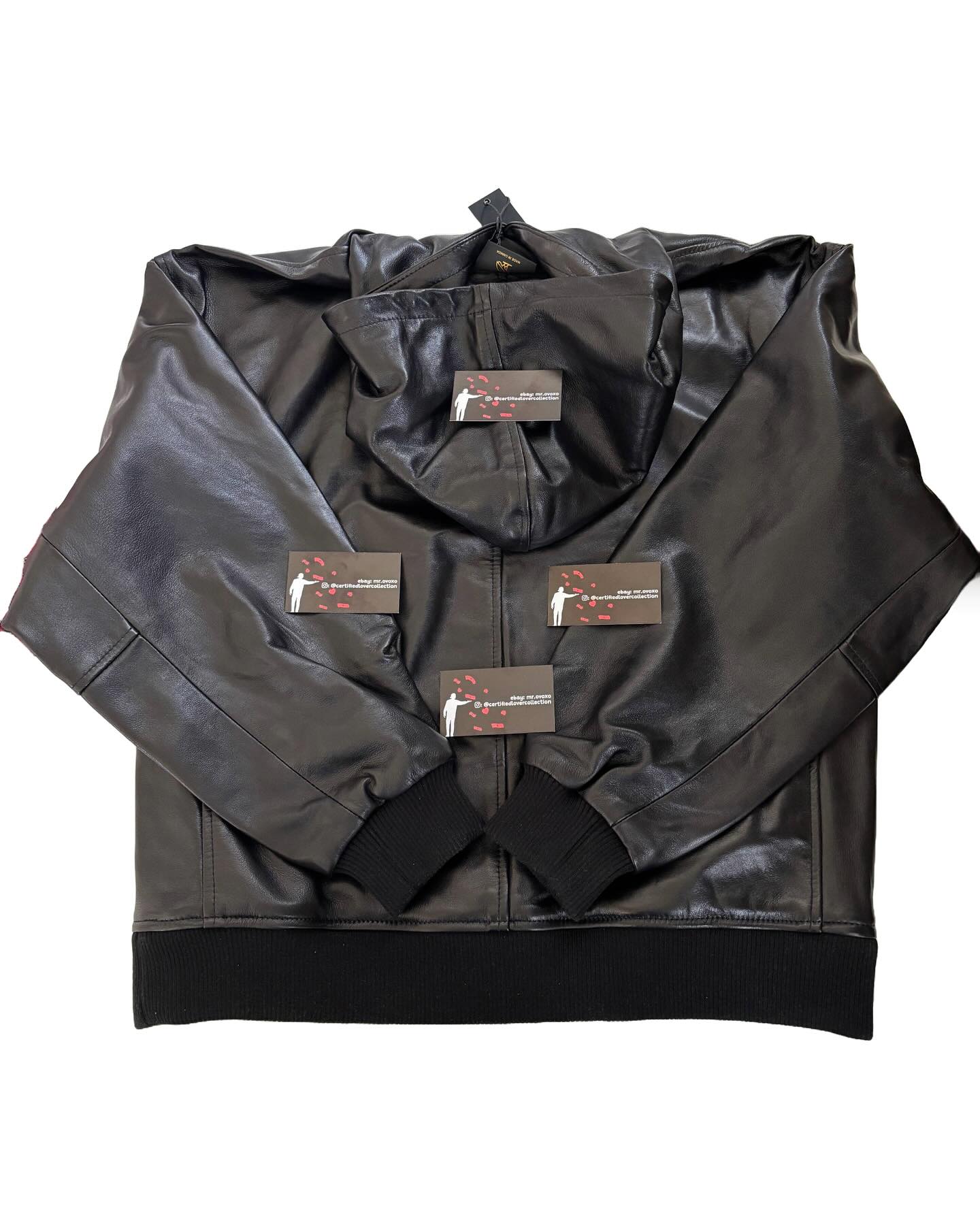 OVO Lambskin Leather OG Owl Hooded Jacket