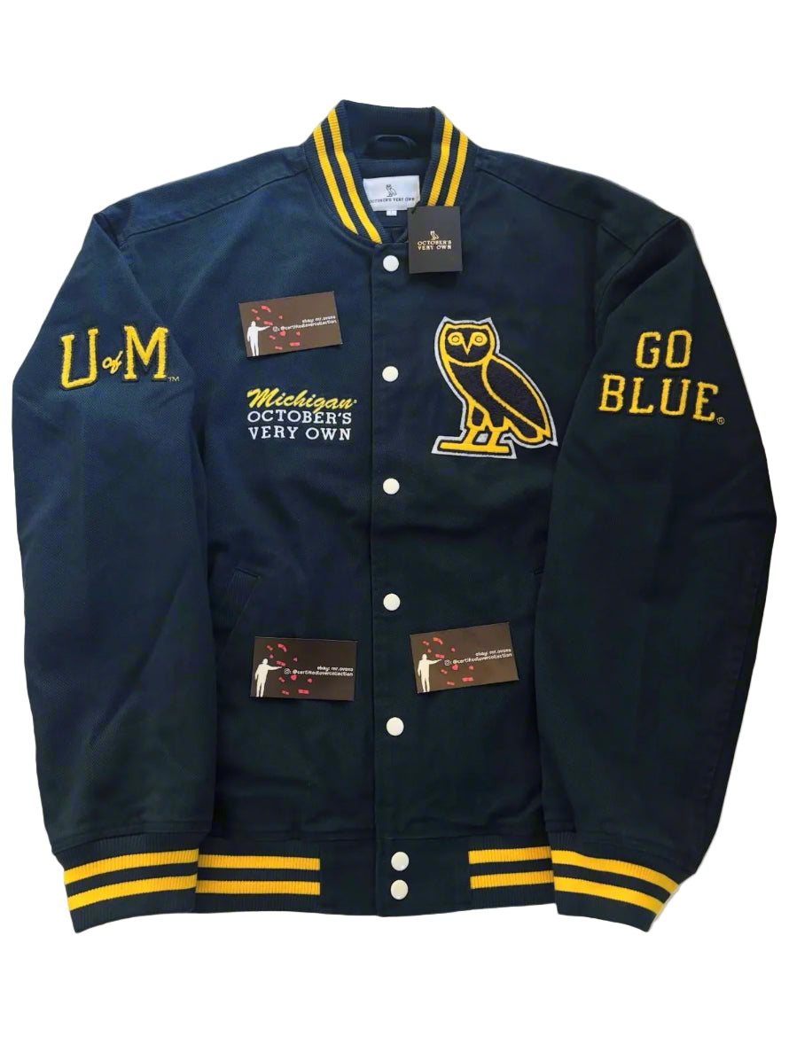 OVO X NCAA Michigan Wolverines Varsity Jacket