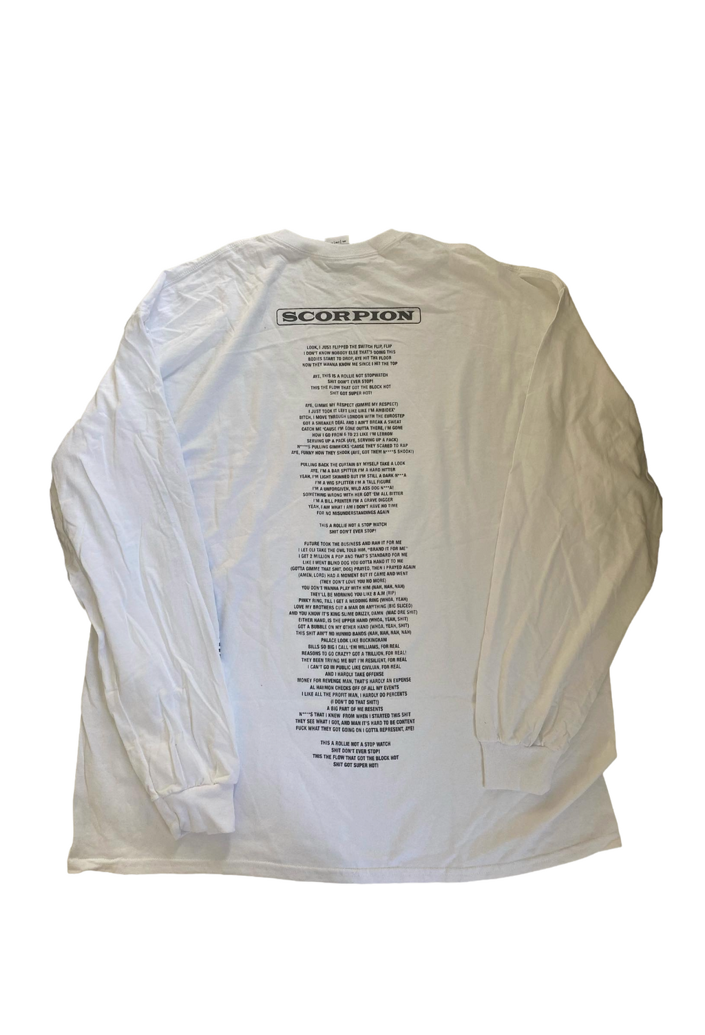 Drake 2018 Scorpion Tour Long Sleeve - White