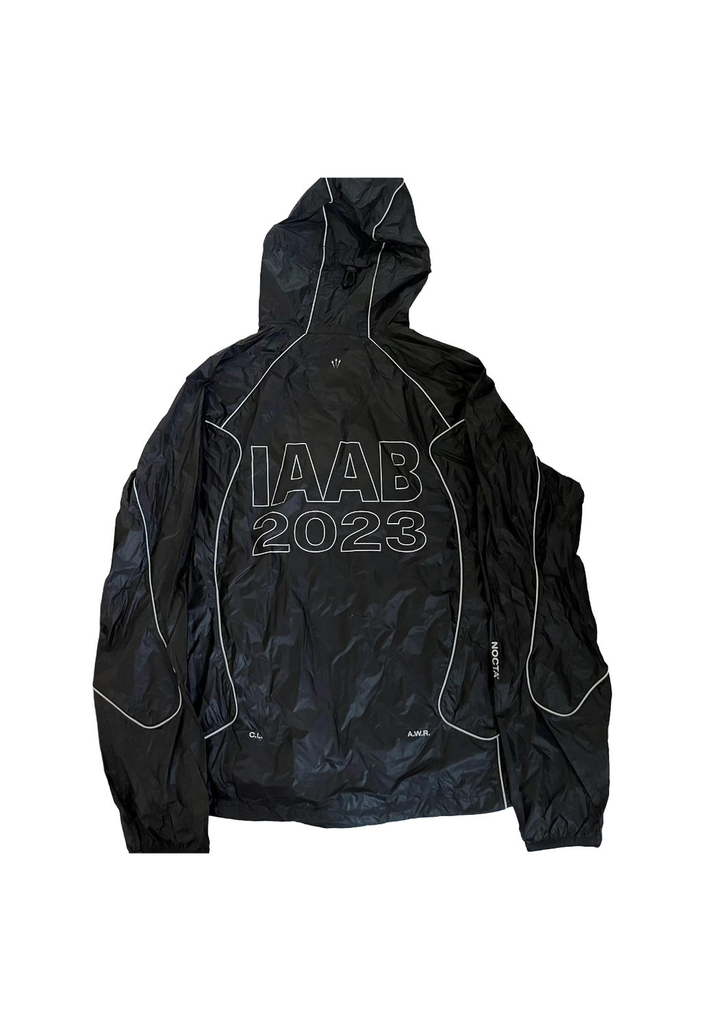 Drake Nike x NOCTA F&F exclusive IAAB 2023 Tour Reflective Water Resistant Packable Windbreaker Jacket - Black
