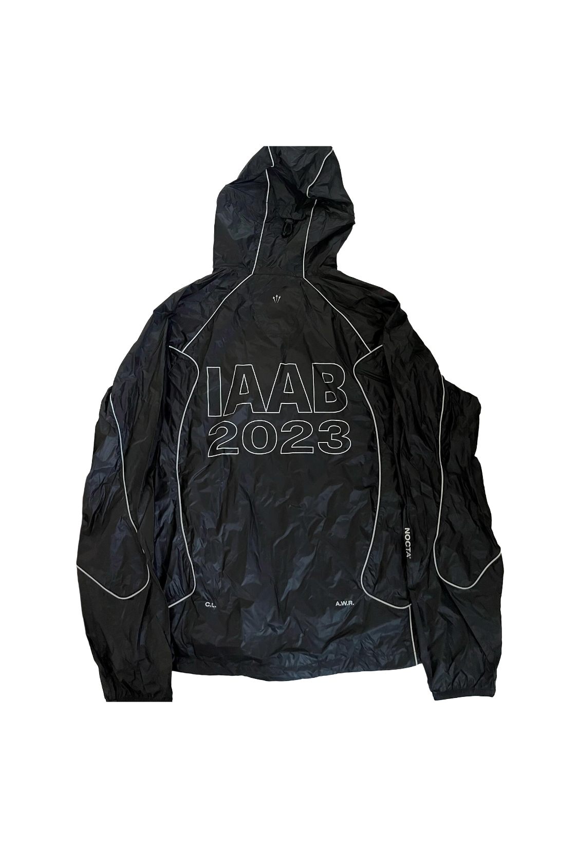 Drake Nike x NOCTA F&F exclusive IAAB 2023 Tour Reflective Water Resistant Packable Windbreaker Jacket - Black
