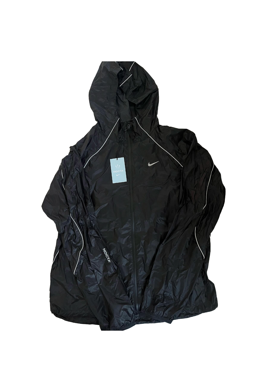 Drake Nike x NOCTA F&F exclusive IAAB 2023 Tour Reflective Water Resistant Packable Windbreaker Jacket - Black