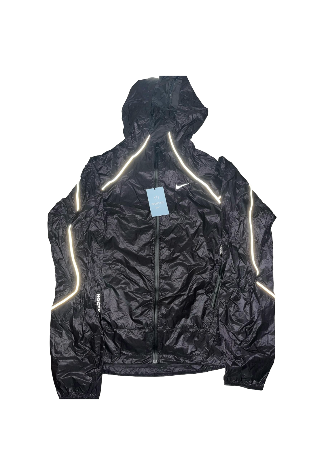 Drake Nike x NOCTA F&F exclusive IAAB 2023 Tour Reflective Water Resistant Packable Windbreaker Jacket - Black