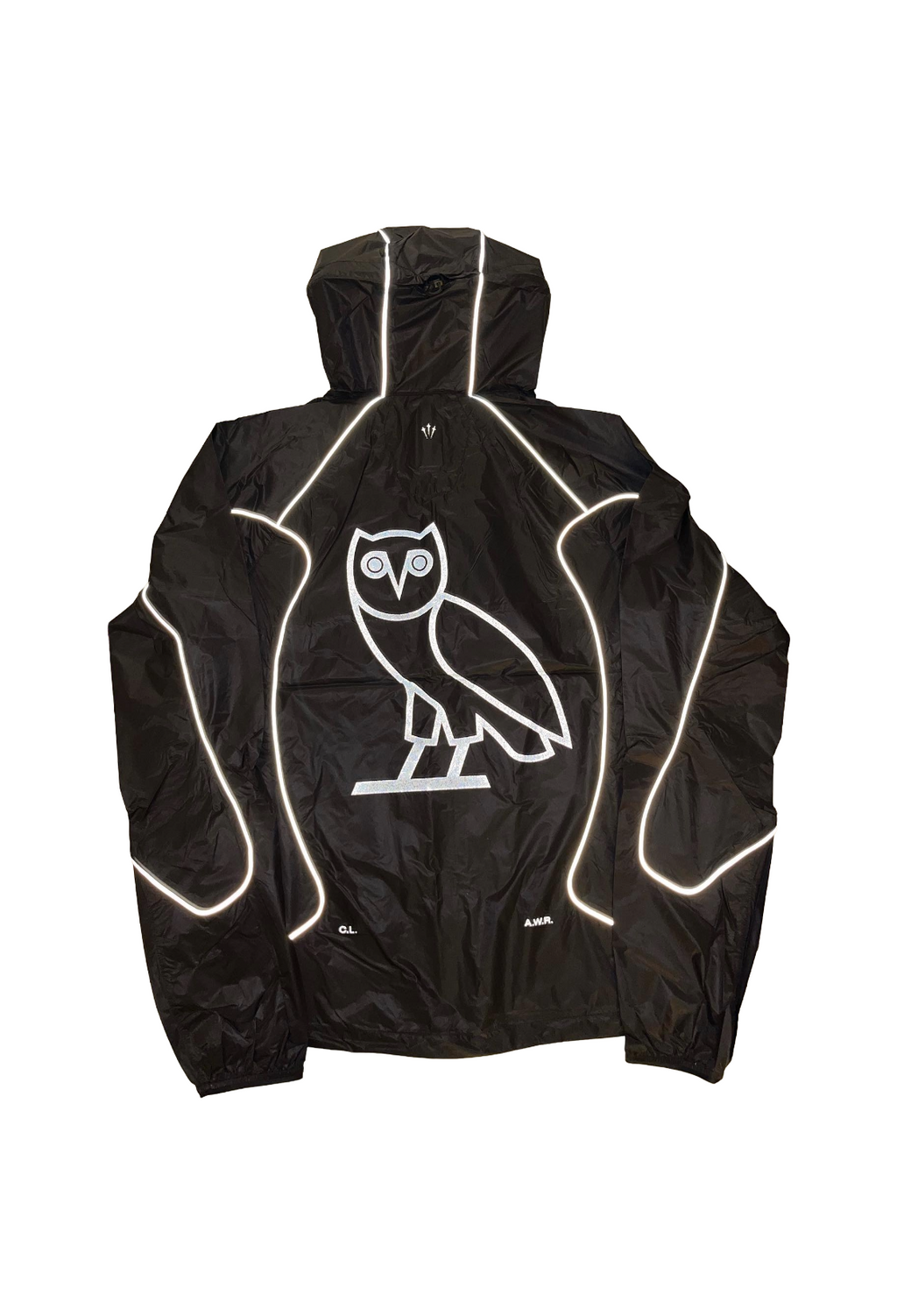 Drake X NOCTA X OVO X CashApp Card Exclusive Reflective Owl Water Resistant Packable Windbreaker Jacket