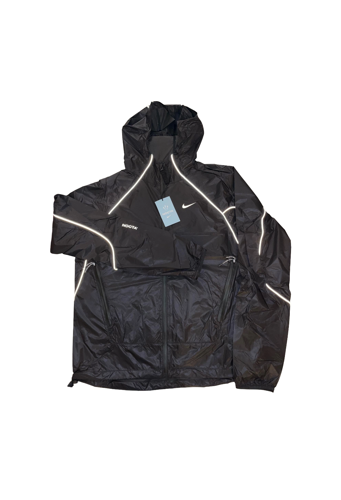 Drake X NOCTA X OVO X CashApp Card Exclusive Reflective Owl Water Resistant Packable Windbreaker Jacket
