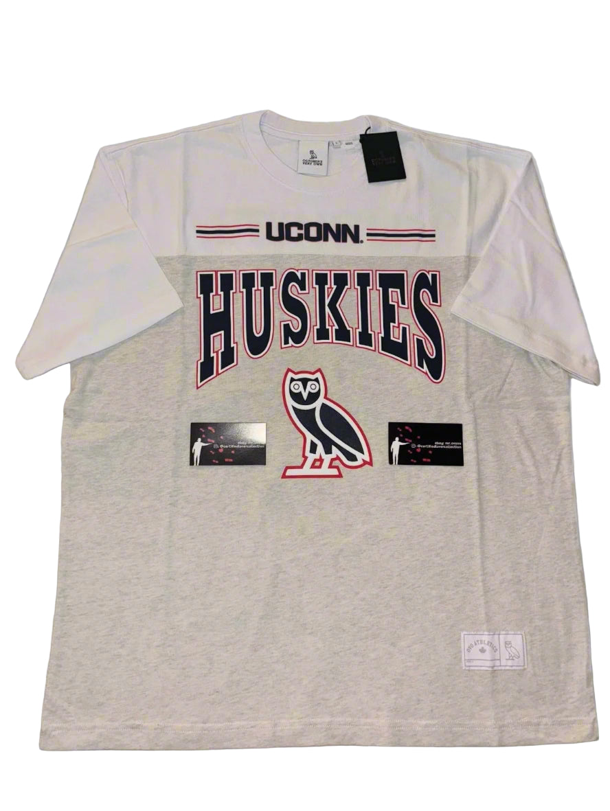 OVO X NCAA UConn Huskies Graphic Puff Print Tee