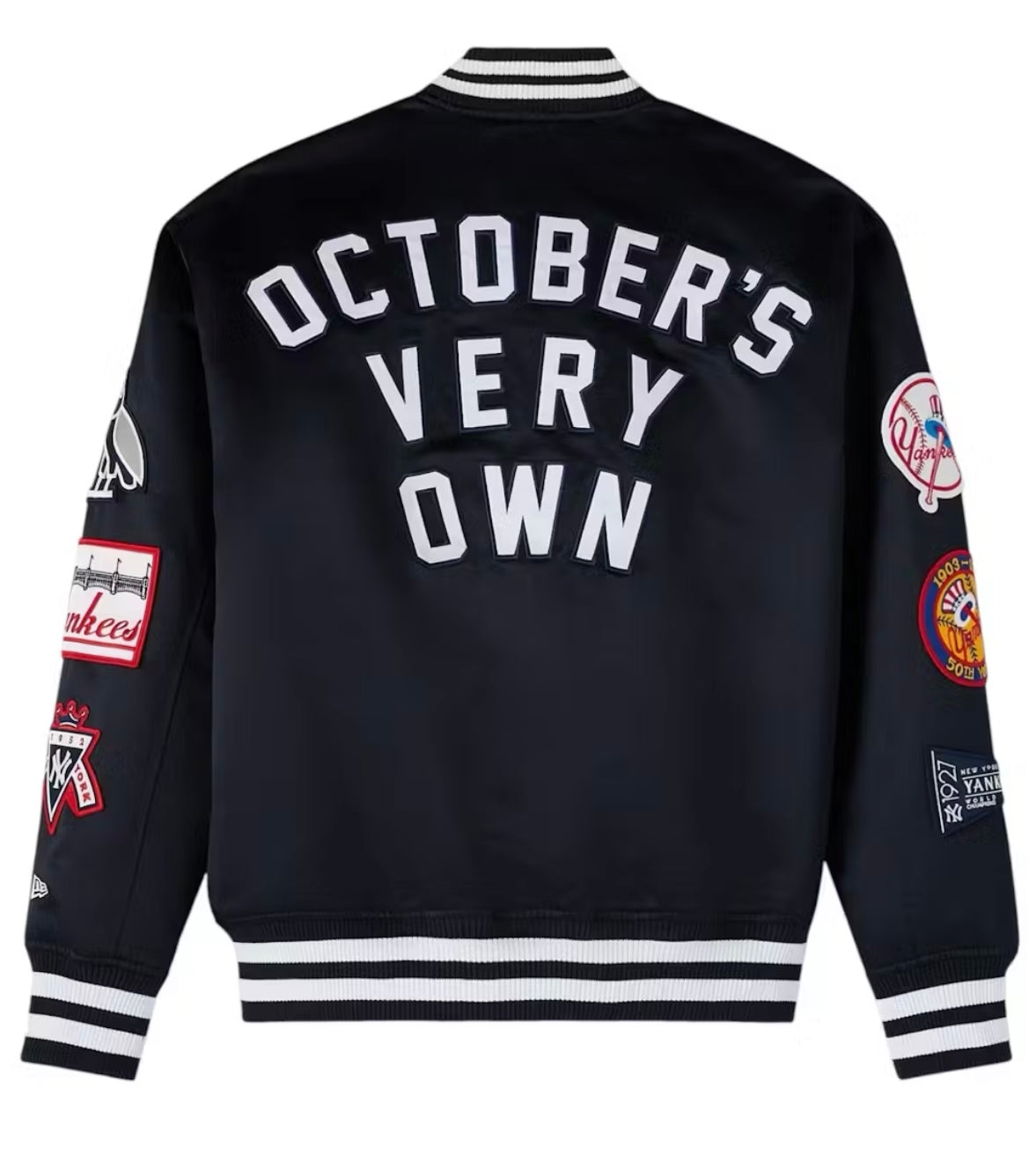 OVO X MLB New York Yankees Satin Varsity Jacket