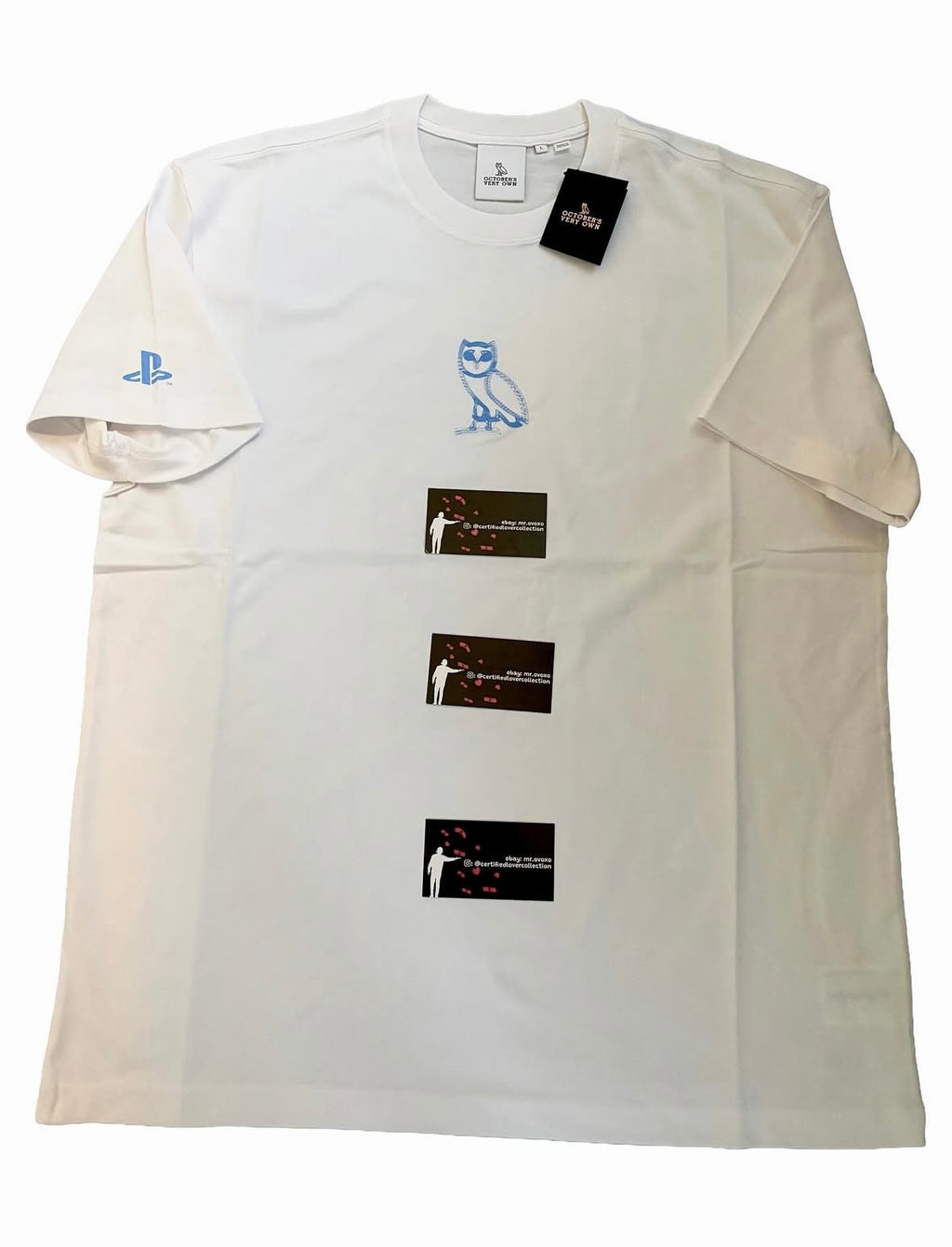 OVO x Playstation Wireframe Owl Tee - White
