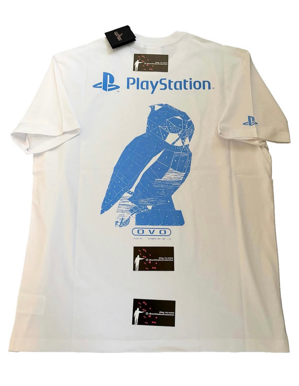 OVO x Playstation Wireframe Owl Tee - White