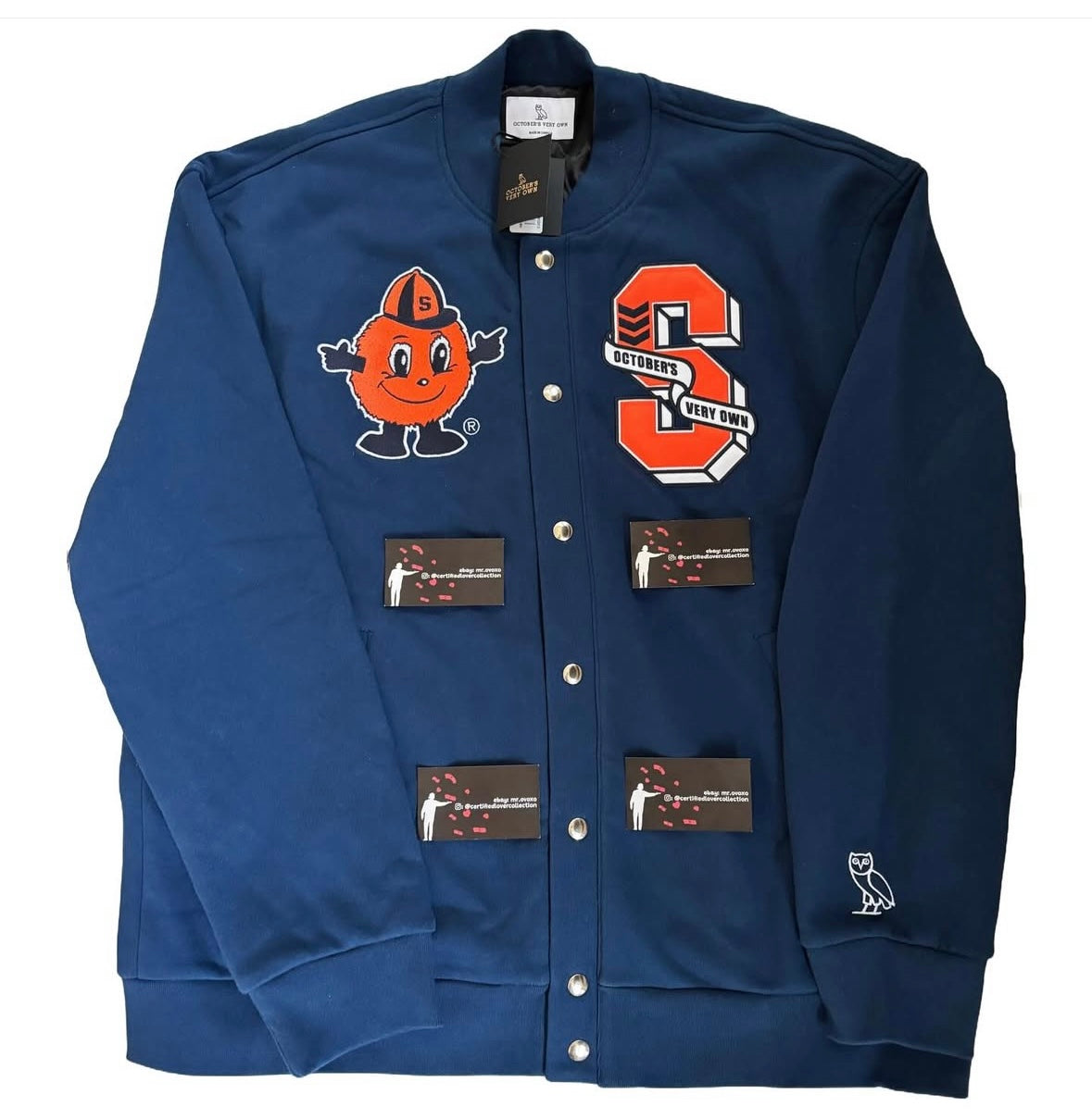 OVO X NCAA Syracuse Orange Fleece Varsity Jacket