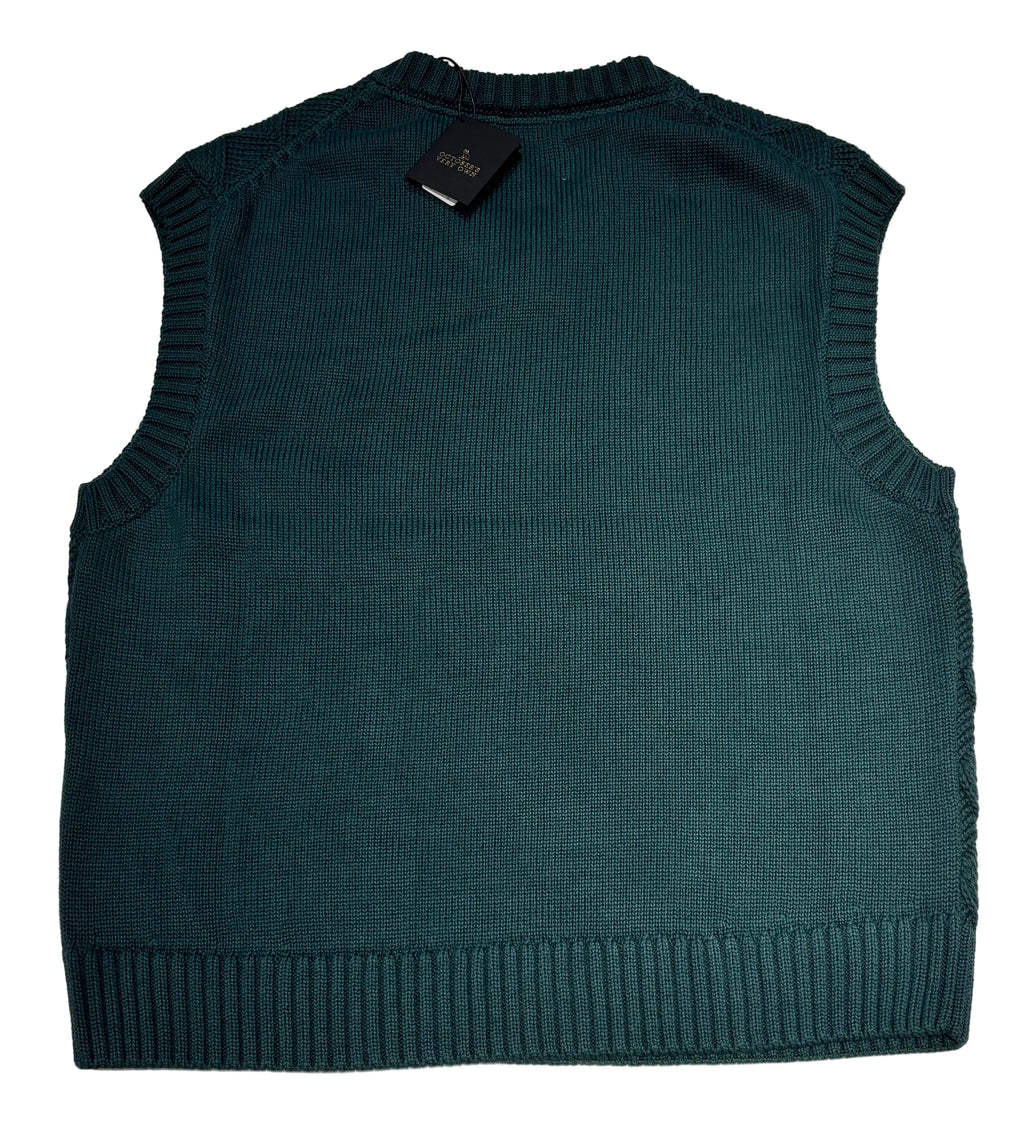 OVO Golf Basketweave Sweater Vest - Midnight Green