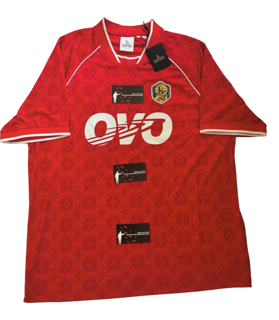 OVO Pom Pom Monogram Soccer Jersey - Red