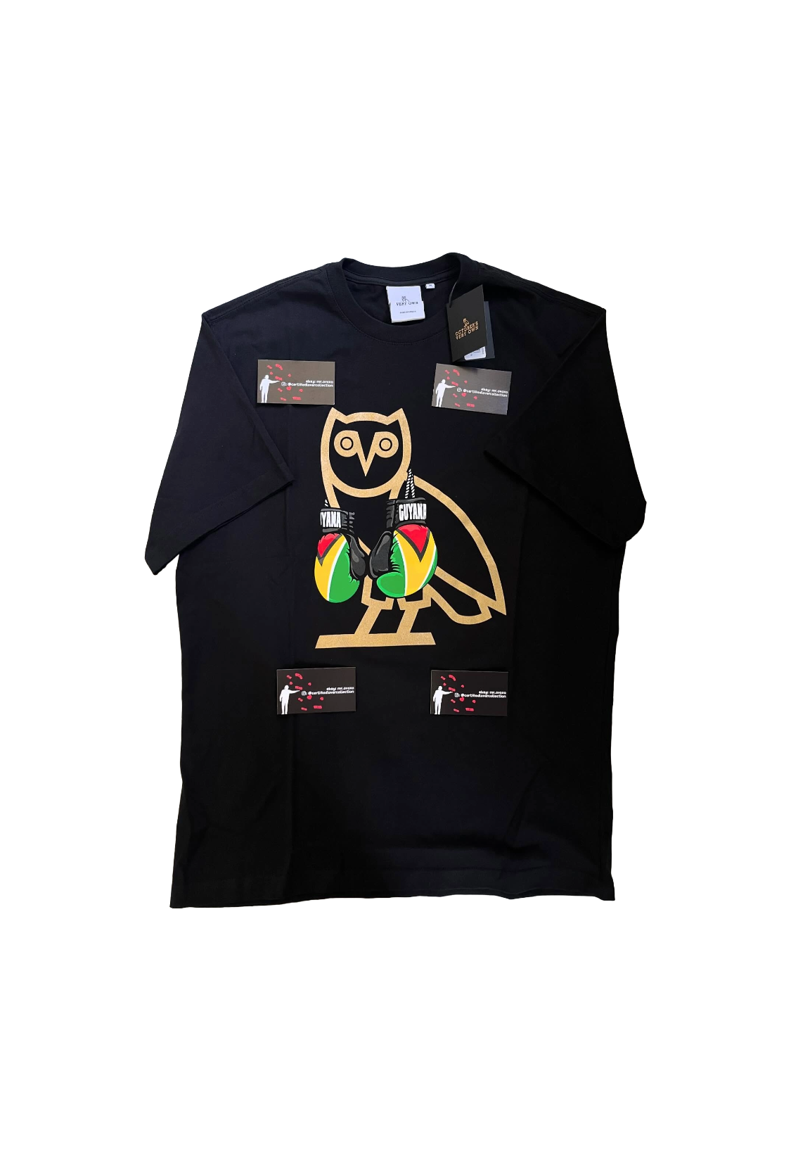 OVO Guyana Boxing Gloves OG Owl Tee - Black