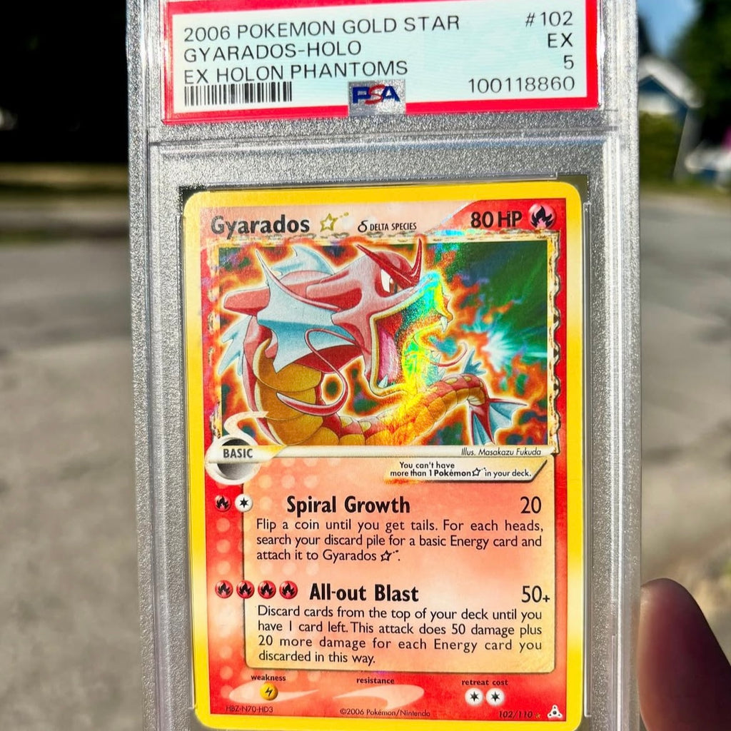 Pokémon Gyarados Gold Star Holo PSA 6 EX EX Holon Phantoms #102/110