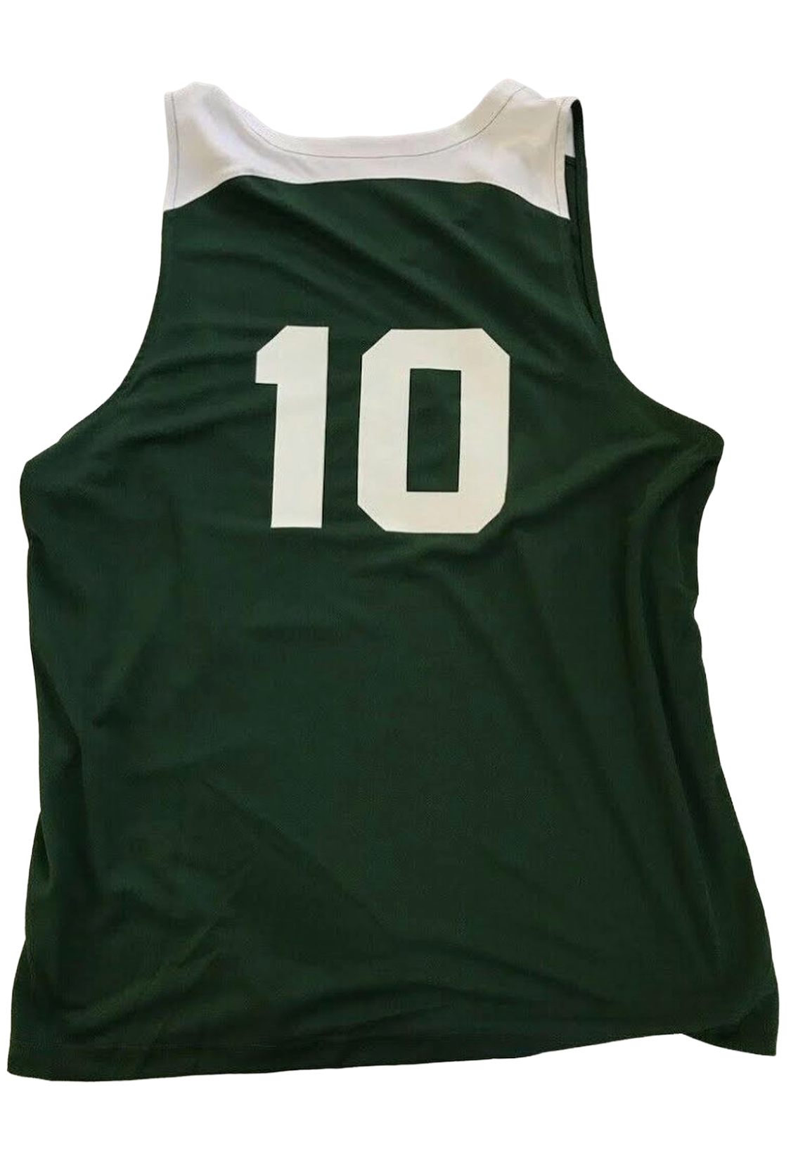 Green tank top with number 10 on a white background. Nike x OVO Fest (Basketball/Bounce) Exclusive Player's Jersey 2019