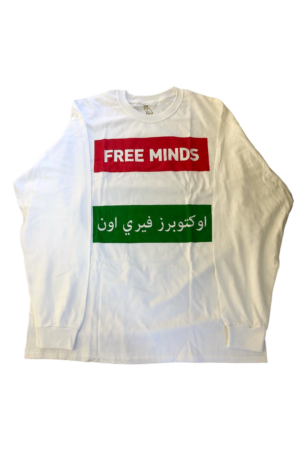 OVO Palestine Free Minds Arabic Tee 2013 - White