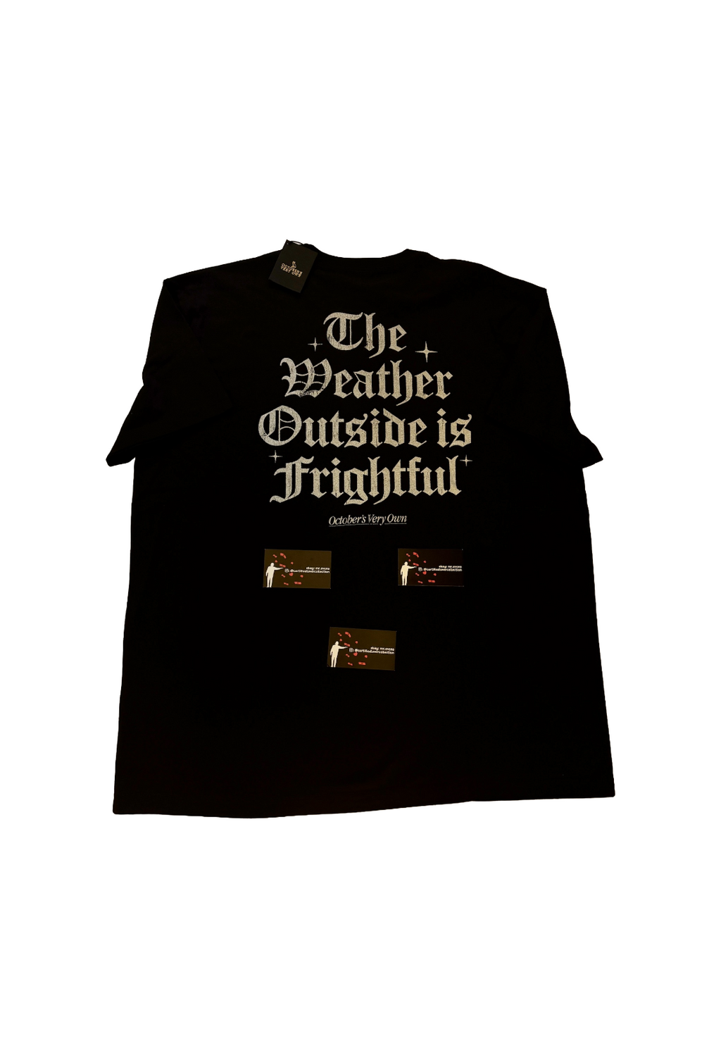 OVO Snow Man Weather Outside is Frightful Tee - Black