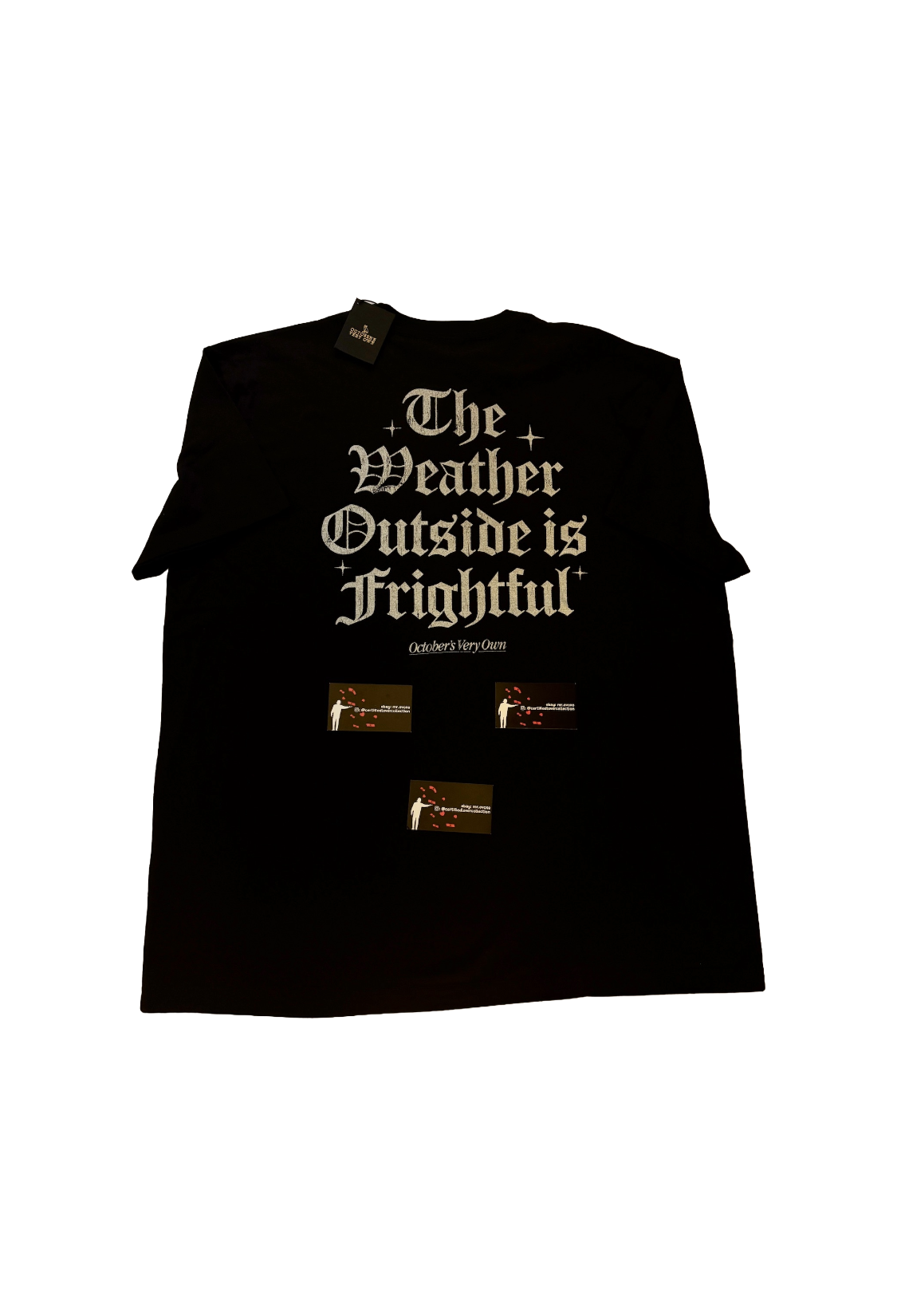 OVO Snow Man Weather Outside is Frightful Tee - Black