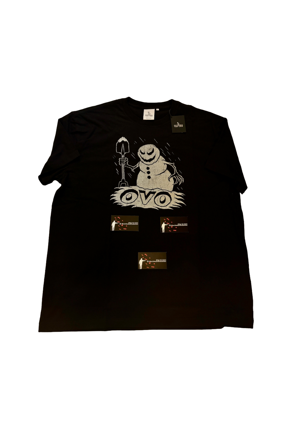 OVO Snow Man Weather Outside is Frightful Tee - Black