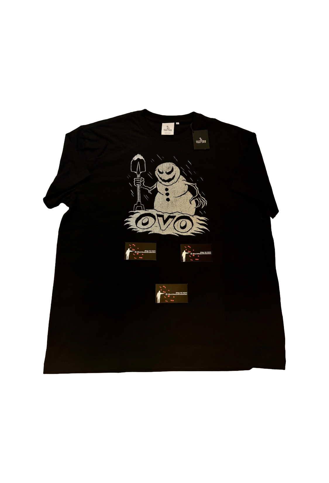 OVO Snow Man Weather Outside is Frightful Tee - Black