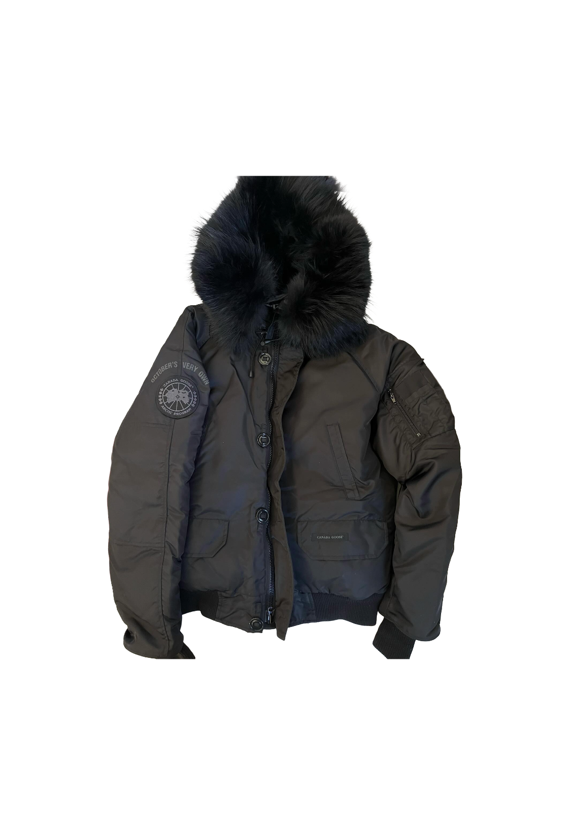 OVO x Canada Goose Coyote Fur Chilliwack Bomber 2010 - Black