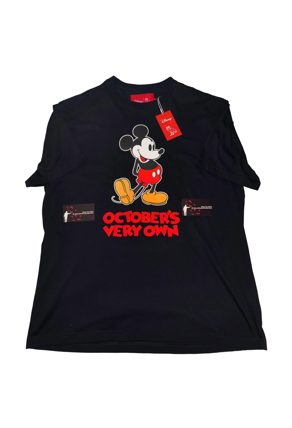 OVO x Disney Classic Mickey Tee Raised Appliqué 2022 - Black