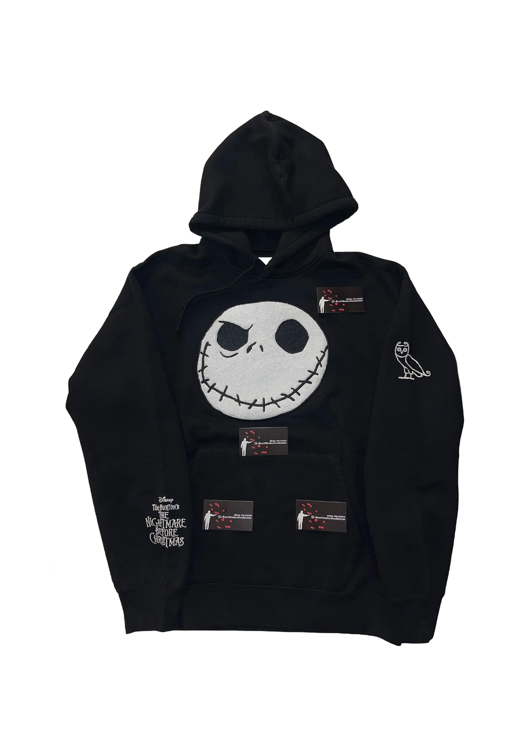OVO x Disney The Nightmare Before Christmas Jack Skellington Hoodie - Black