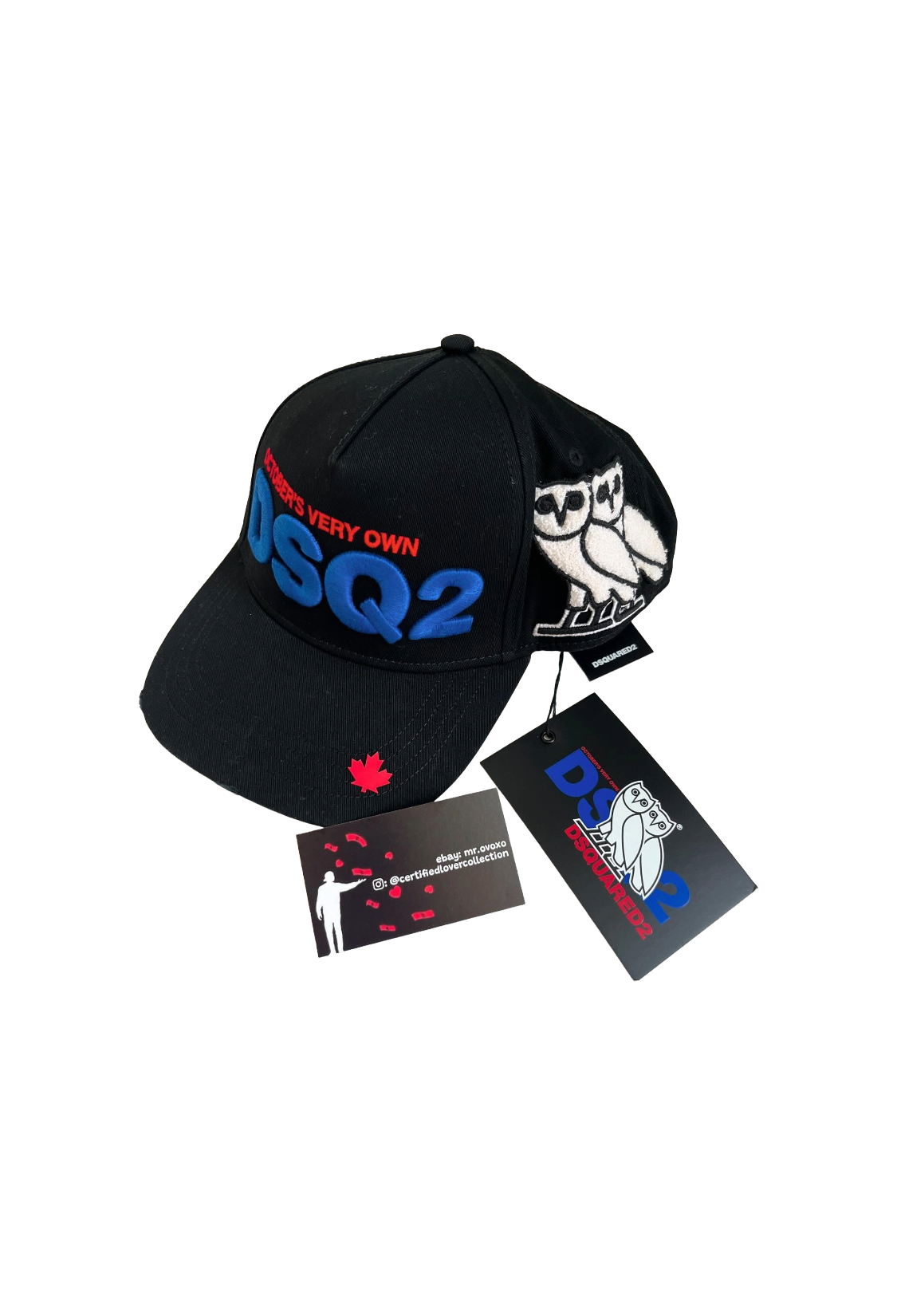 OVO X Dsquared2 Distressed Hat - Black