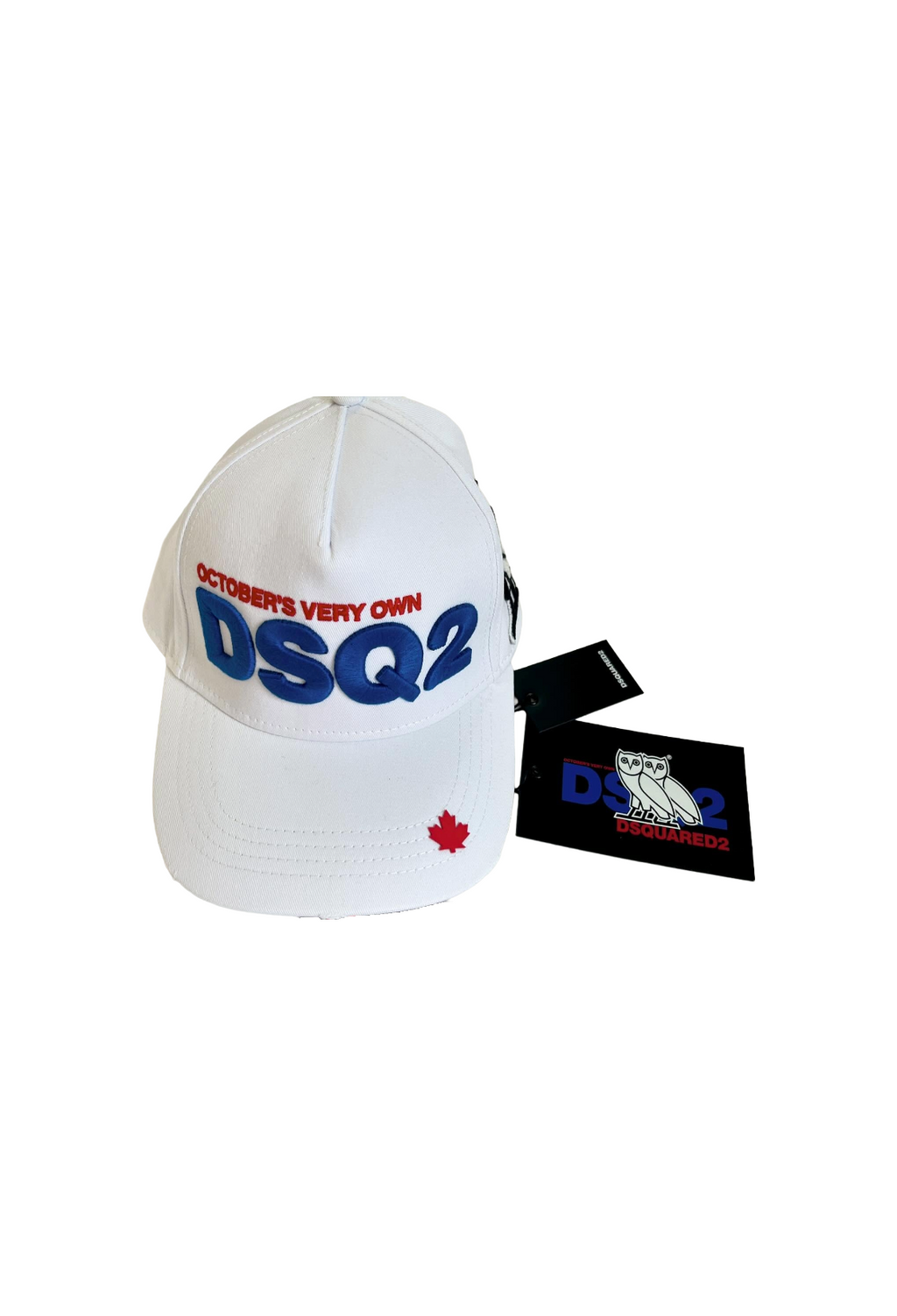OVO X Dsquared2 Distressed Hat - White