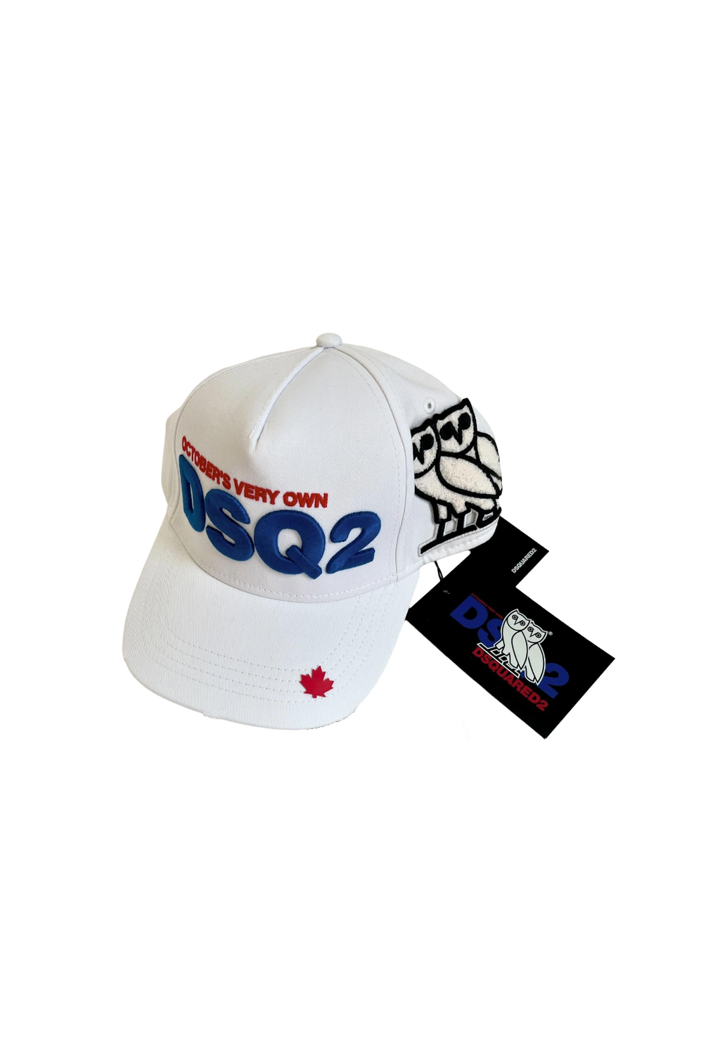 OVO X Dsquared2 Distressed Hat - White