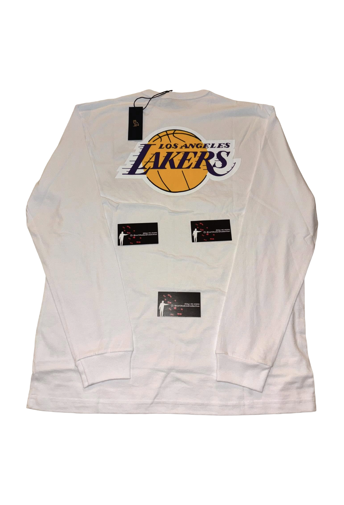 OVO x NBA Los Angeles Lakers Long Sleeve Shirt - White