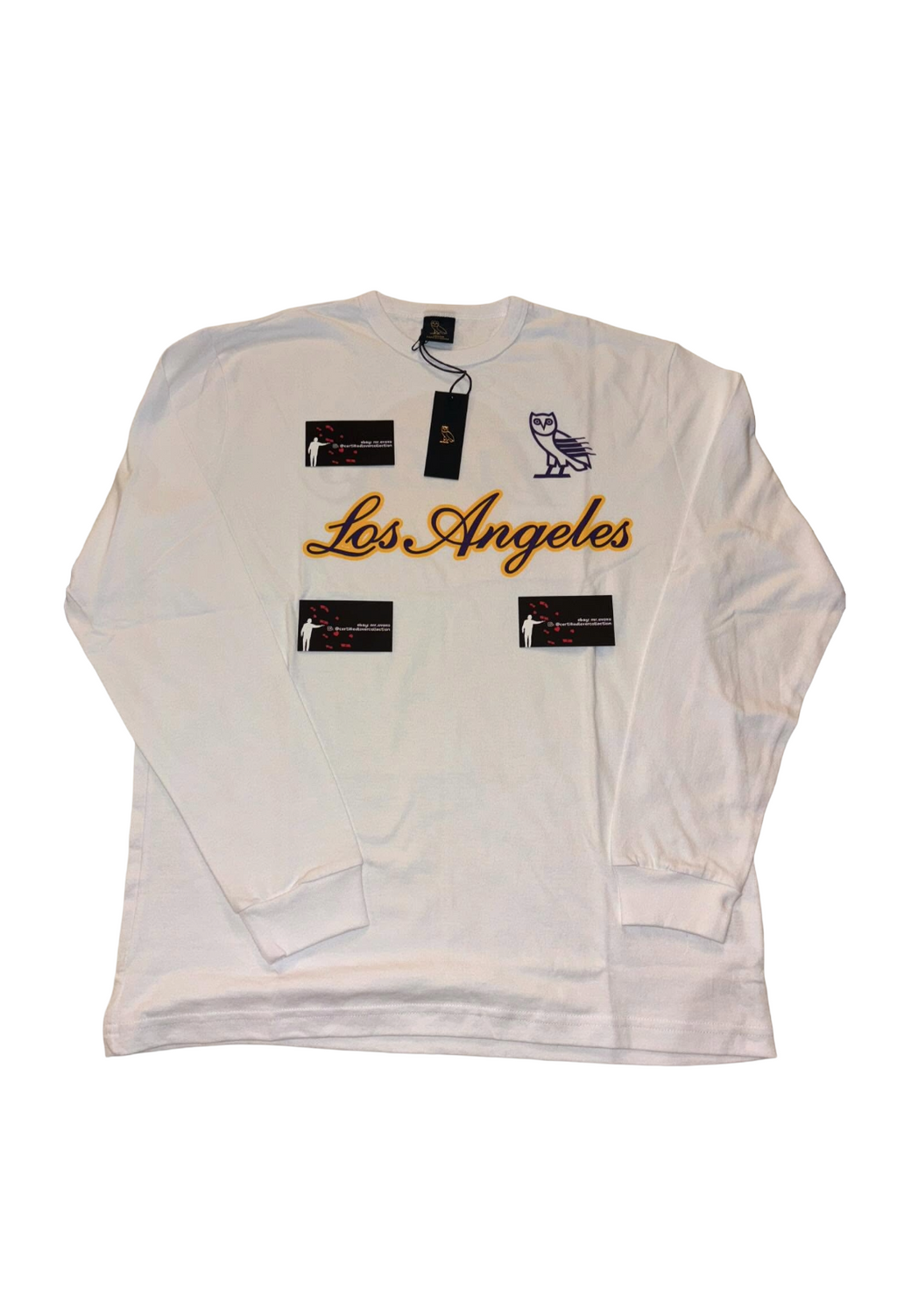 OVO x NBA Los Angeles Lakers Long Sleeve Shirt - White