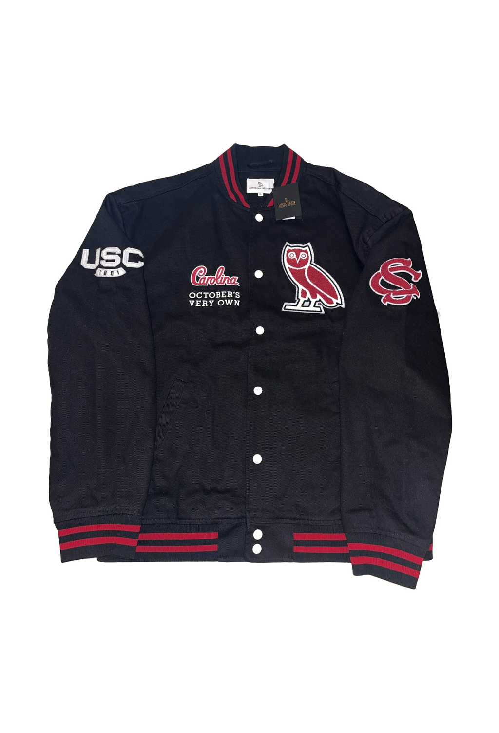 OVO x NCAA South Carolina Gamecocks Varsity Jacket - Black
