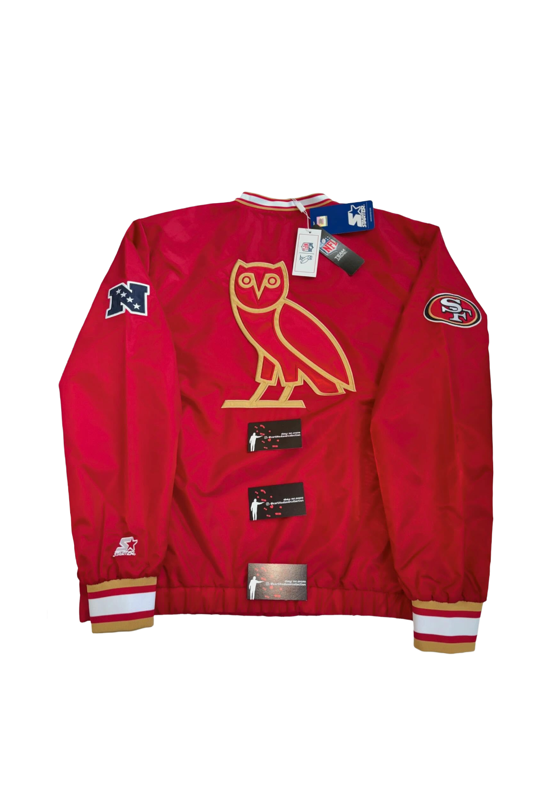 OVO x NFL San Francisco 49ers Starter Pullover Jacket - Red