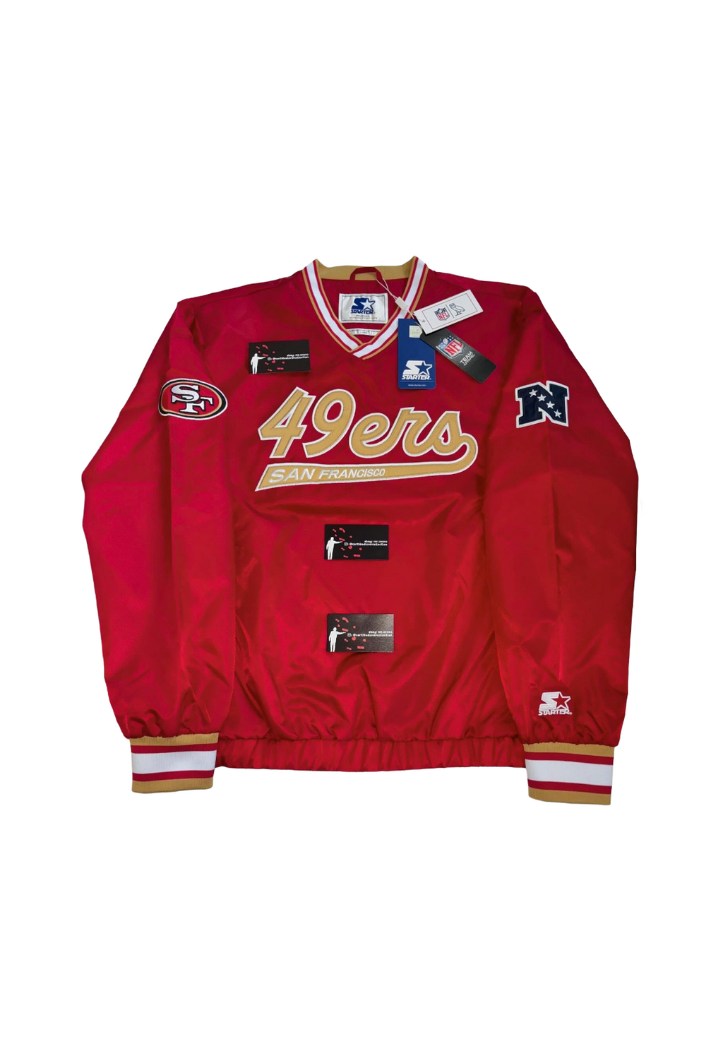 OVO x NFL San Francisco 49ers Starter Pullover Jacket - Red
