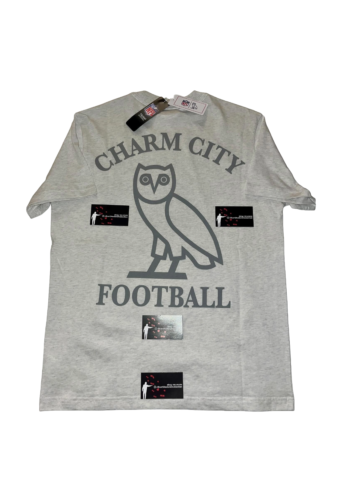 OVO x NFL Baltimore Ravens Graphic Game Day Tee - Ash Heather Grey