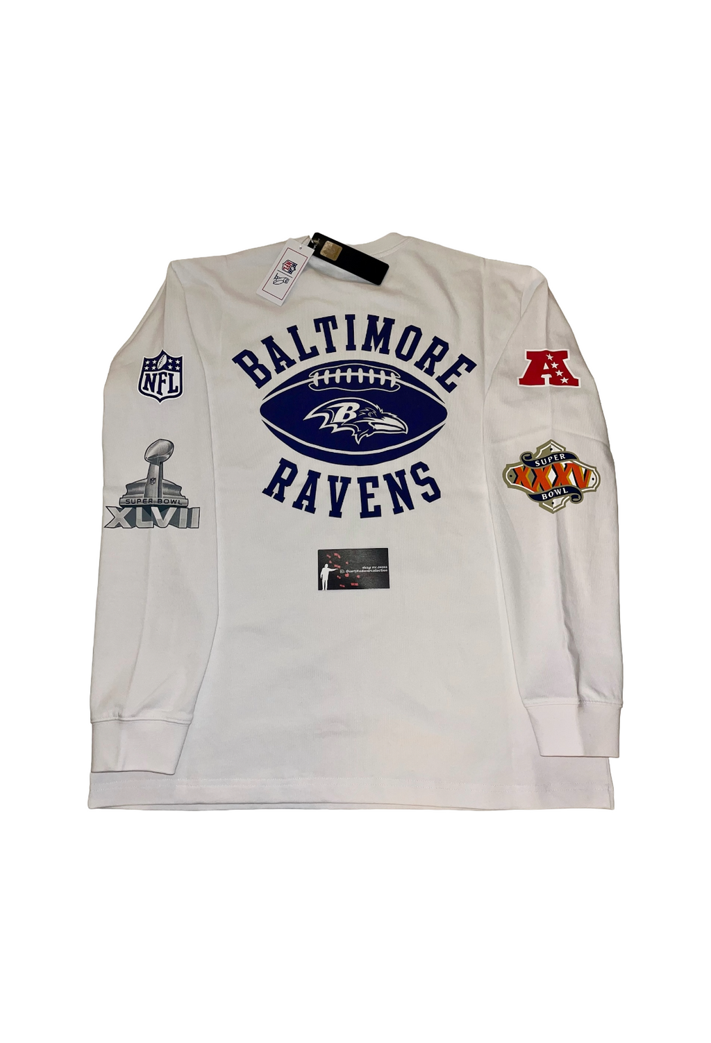 OVO x NFL Baltimore Ravens Long Sleeve Jersey - White