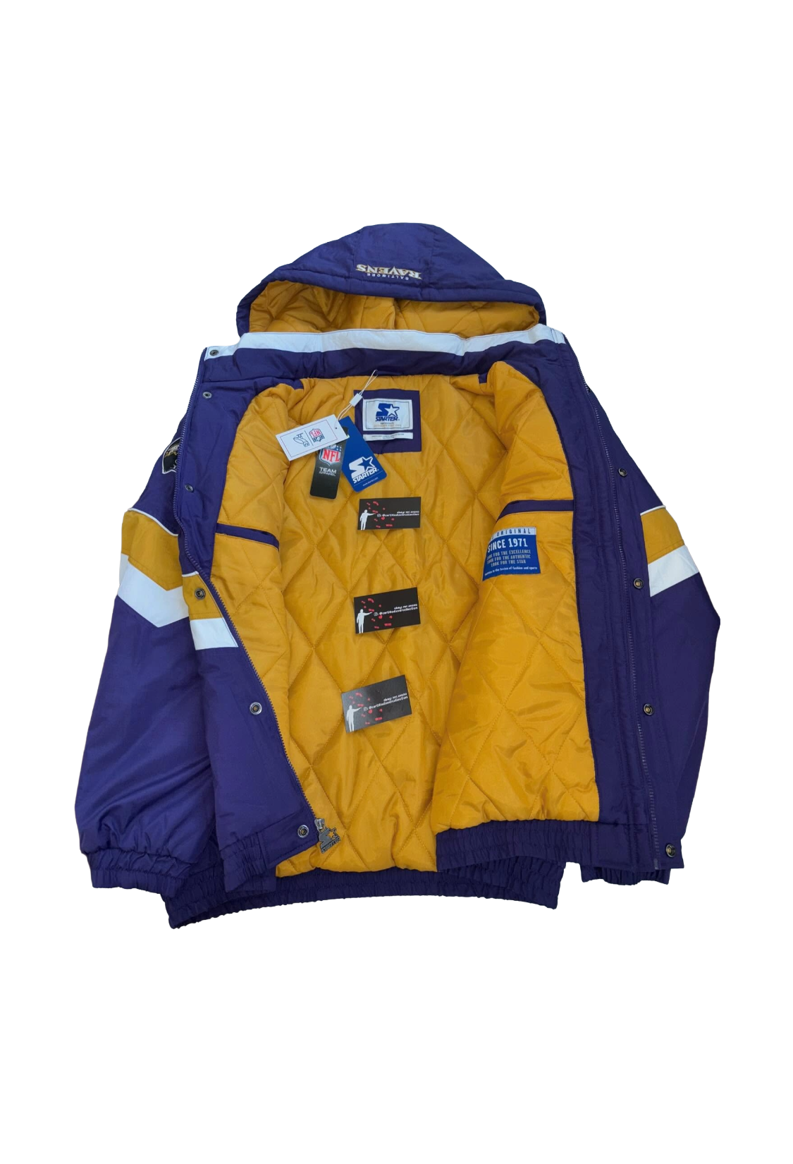 OVO x NFL Baltimore Ravens Starter Sideline Puffer Jacket - Purple