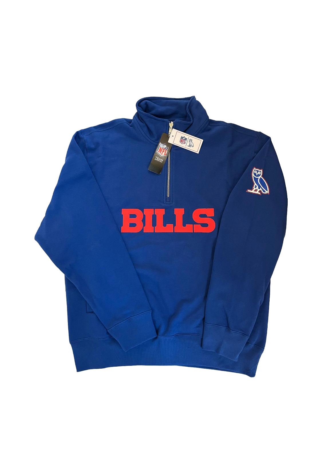 OVO x NFL Buffalo Bills Quarter Zip Sweatshirt - Blue