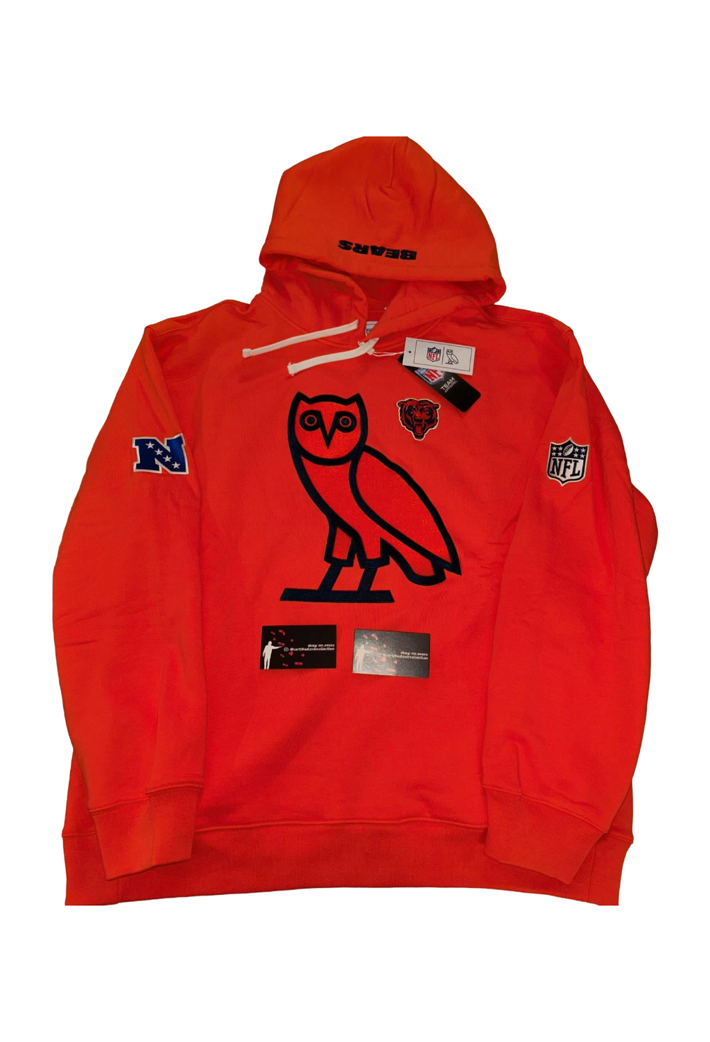 OVO x NFL Chicago Bears OG Owl Hoodie - Red