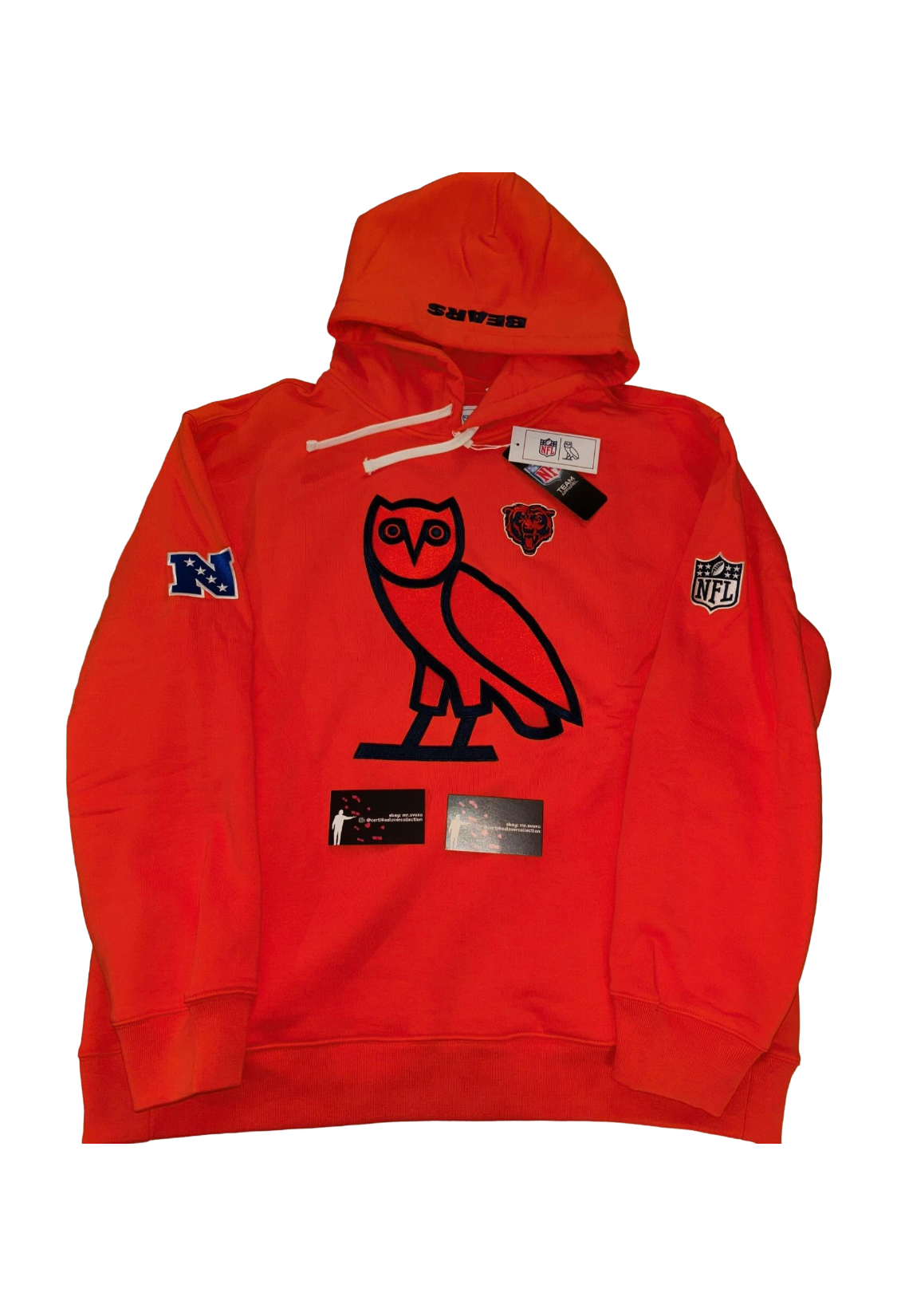 OVO x NFL Chicago Bears OG Owl Hoodie - Red