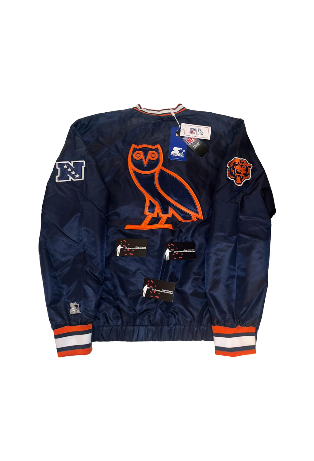 OVO x NFL Chicago Bears Starter Pullover Jacket - Navy