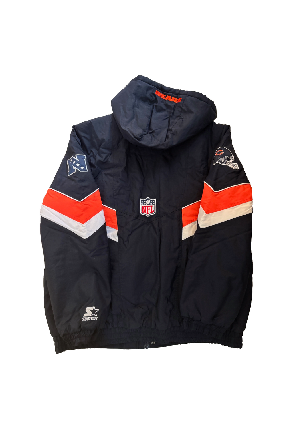 OVO x NFL Chicago Bears Starter Sideline Puffer Jacket - Navy
