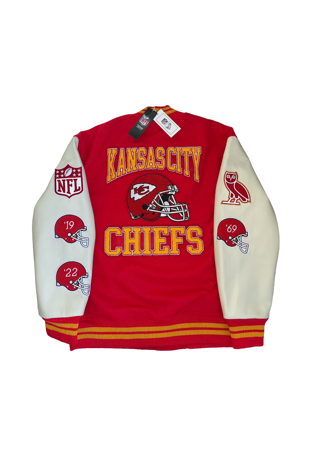 OVO x NFL Kansas City Chiefs Varsity Jacket - Red