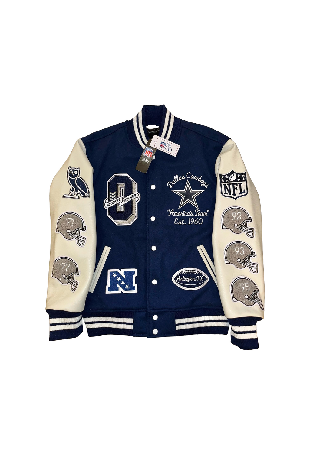 OVO x NFL Dallas Cowboys Varsity Jacket - Navy