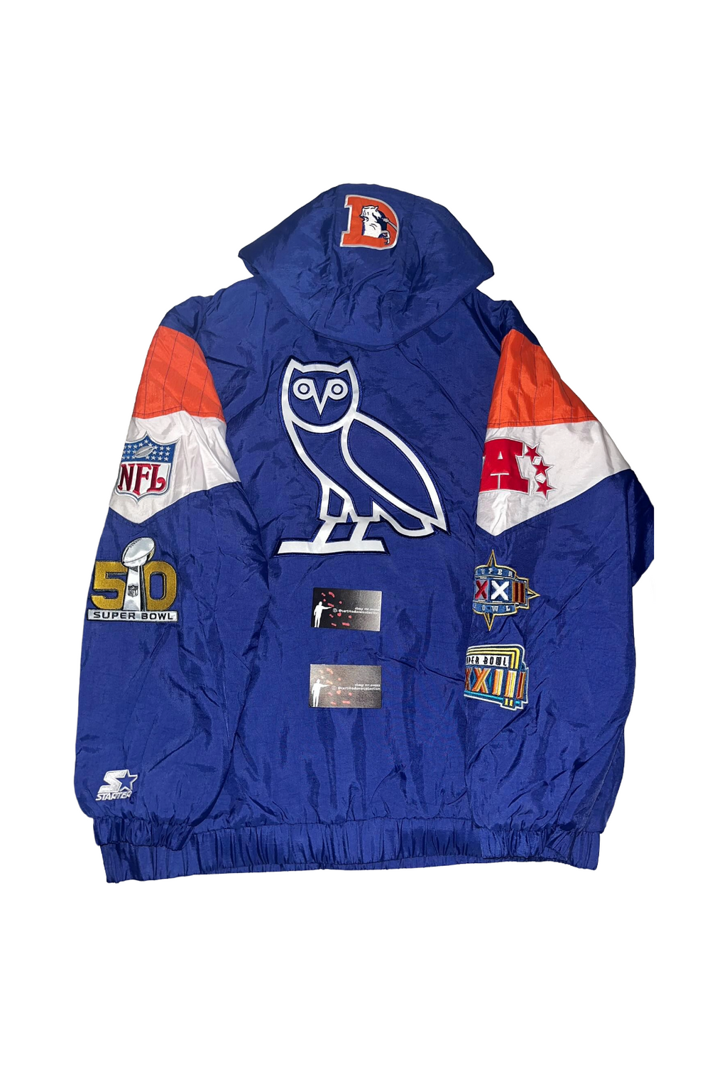 OVO x NFL Denver Broncos Starter Puffer Jacket - Purple
